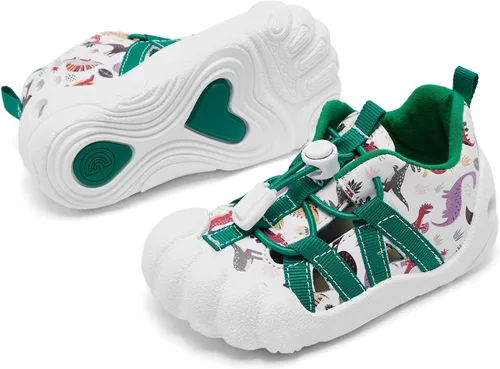 Vista 4 de Engtoy Zapatos de calcetín para bebés, zapatos para caminar para niños y niñas, zapatillas de cinco dedos cerrados, sin cordones
