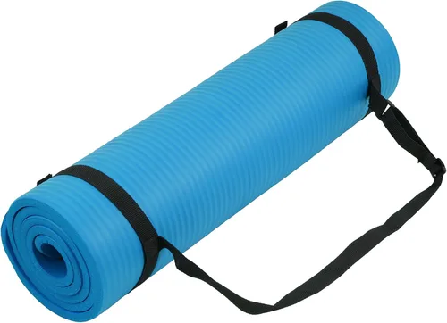 Vista 13 de Fitvids Tapete de yoga de 1/2 pulgada, extra grueso, de alta densidad, antidesgarros, con correa de transporte, adecuado para varios ejercicios