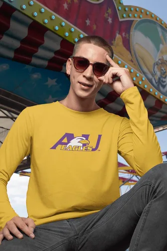 Vista 3 de CreateMyTee Camiseta de manga larga de Ashland University AU Mascot Oro