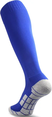 Vista 20 de CWVLC - Calcetines de fútbol (1/3/5 pares) calcetines altos hasta la rodilla, para deportes de equipo, para adultos, jóvenes y niños