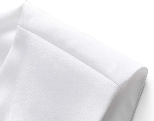 Vista 4 de UNINUKOO Chaleco de traje para hombre, ajustado, vestido formal, chaleco casual de cuatro botones, chaleco de traje de esmoquin