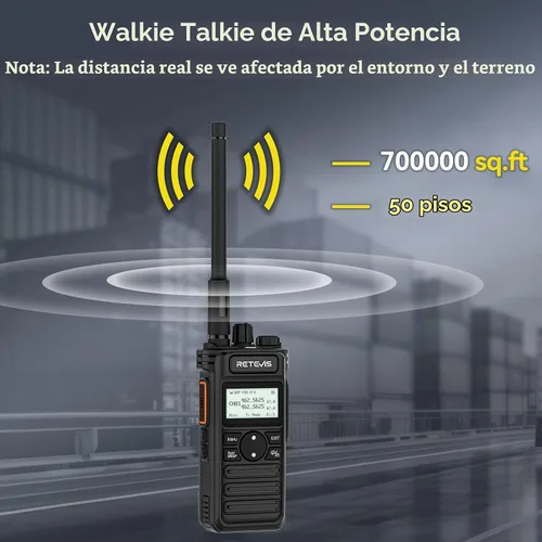 Vista 2 de Retevis RT86S Walkie Talkie profesional de largo alcance, para logística