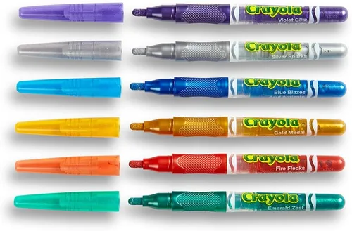 Vista 3 de Crayola - Marcadores de Brillantina 6 piezas