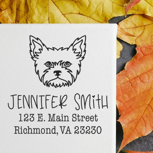 Vista 59 de Sello de dirección personalizado Basset Hound – Sello personalizable con nombre y dirección para sobres, ideal para amantes de los perros