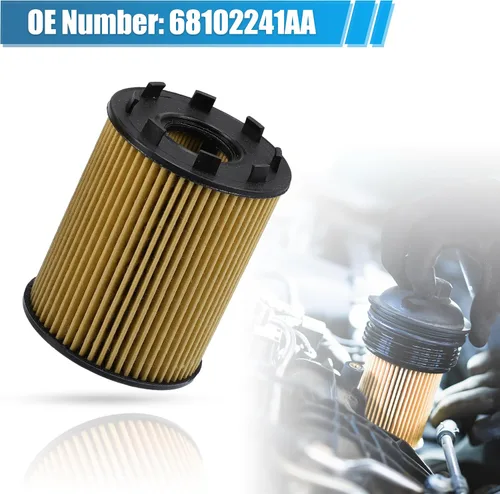 Vista 3 de X AUTOHAUX Filtro de aceite de motor con sellos No.68102241AA/73500049/71765460/71773176/6001073250 para Dodge Dart 1.4L 2013-2016 para Fiat 500