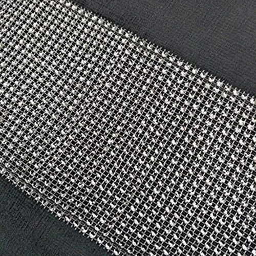 Vista 3 de Camino de mesa de 13 x 72 pulgadas con tira de diamantes y borlas (gris)