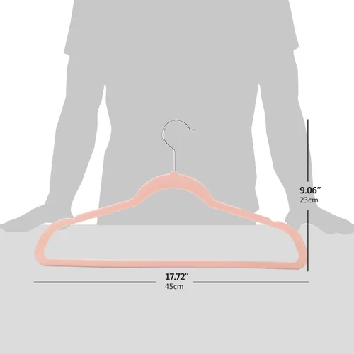 Vista 4 de [Usado] Perchas de Terciopelo para Ropa (Paquete de 50) Perchas para Trajes Resistentes y Duraderas Perchas de Colores Vibrantes Ligeras que Ahorran