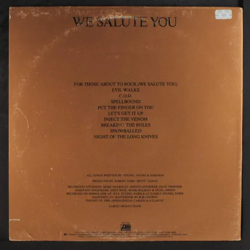 Vista 3 de For those about to rock 1981