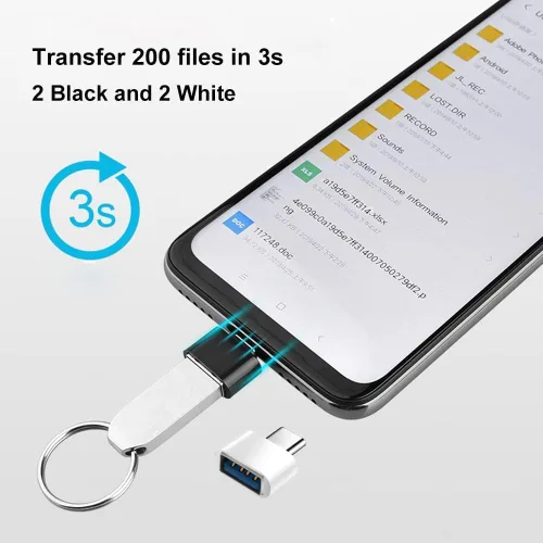 Vista 2 de Adaptador USB C a USB A, USBC macho a una hembra 3.0 OTG MacBook Pro/Air, convertidor USB tipo C Thunderbolt 3 para Apple iPhone 16 15, unidad