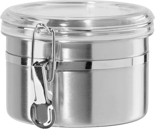 Vista 20 de Oggi Recipiente de cocina de acero inoxidable de 26 onzas líquidas, negro - Tapa hermética con cierre, parte superior transparente - Ideal