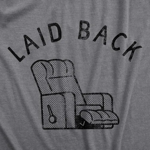 Vista 2 de Mens Laid Back T Shirt Funny Sarcastic Recliner Chair Graphic Novelty Tee for Guys
