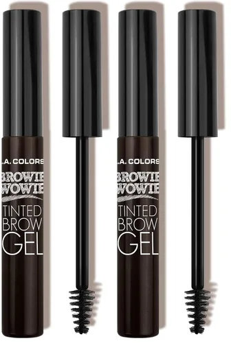 Vista 8 de L.A. COLORS Browie Wowie - Gel para cejas tintado, marrón oscuro CBG413