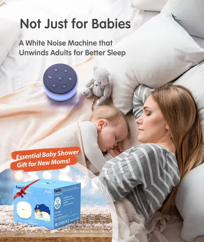Vista 6 de FamiSym Máquina de Sonido para Dormir para Bebés, Niños y Adultos - Máquina de Ruido Blanco Recargable para Dormir con Luz Nocturna, 34 Sonidos