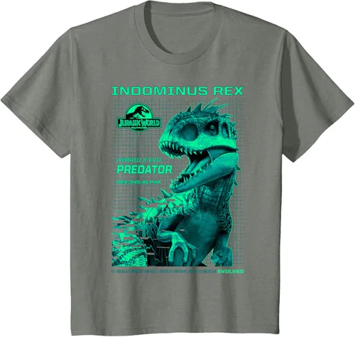 Vista 89 de Jurassic World Indominus Rex Hybrid Predator T-Shirt Small Negro