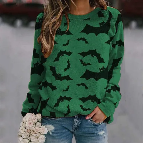 Vista 2 de Sudaderas para mujer, sin capucha, cuello redondo, suéteres casuales y cómodos para otoño