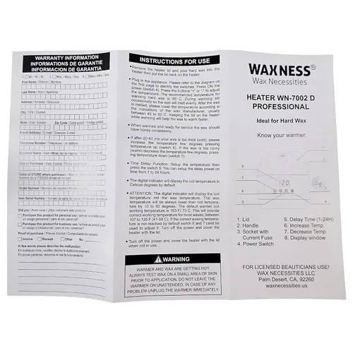 Vista 4 de Waxness Calentador de cera digital extra grande WN-7002 D con capacidad para 10 libras