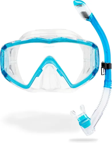 Vista 12 de Cressi Panoramic Wide View Mask & Dry Snorkel Kit for Snorkeling, Scuba Diving - Pano 3 & Supernova Dry: Designed in Italy