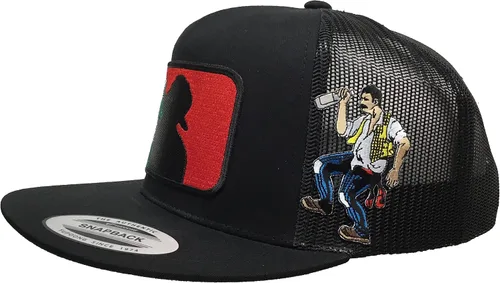 Vista 2 de México Águila Oro 3D Logo Federal Plata en la Visera 4 Logos sombrero Negro El Snapback