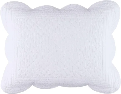 Vista 18 de Pine Cone Hill TAFT - Funda de almohada acolchada neutra, tamaño estándar, patrón de rayas multi/blancas