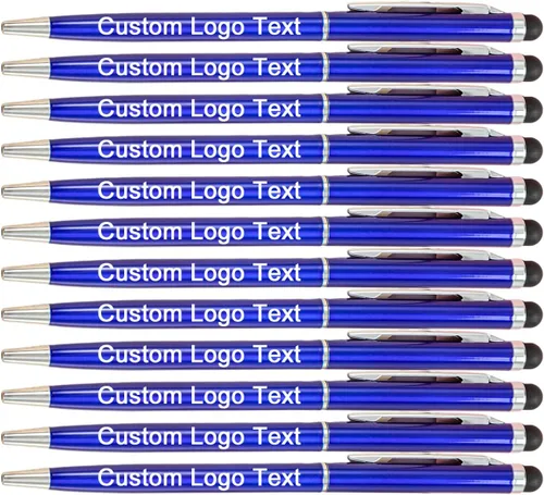 Vista 13 de Bolígrafos personalizados con nombre, icono, logotipo, texto, bolígrafo personalizado con lápiz capacitivo para iglesia de negocios, 100