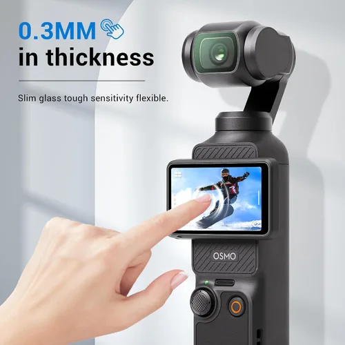 Vista 2 de CYNOVA DJI Osmo Pocket 3 Protector de Pantalla, Protector de Lente para DJI Osmo Pocket 3 Accesorios con Película de Pantalla LCD de Vidrio