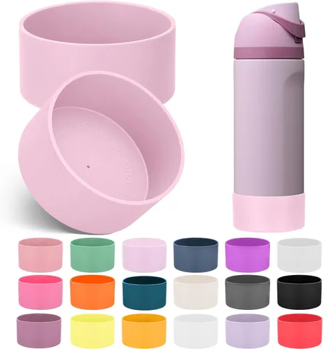 Vista 59 de Mity rain Bota de silicona 2PCS para botella de agua Owala FreeSip Malvavisco tímido
