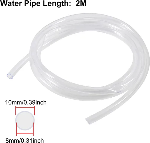 Vista 3 de Paquete de 2 motores sumergibles de bomba de agua de CC de cabeza alta para estanque, acuario, fuente de pecera 10L/Min 600L/H DC 24V 1.2A con tubo