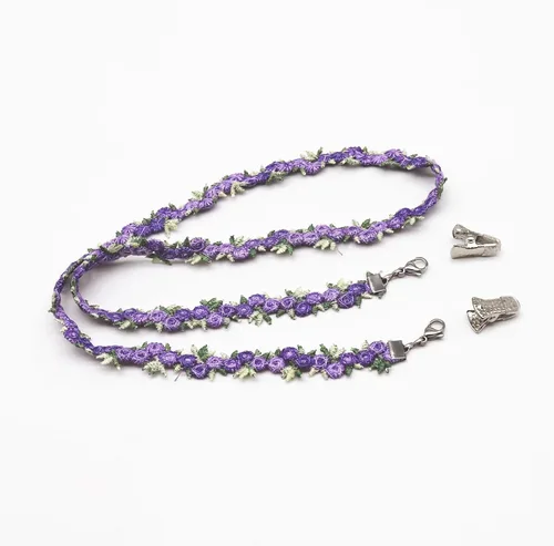 Vista 4 de Correa para gafas de ojos, cadena alrededor del cuello para mujer, cordón de algodón bordado, gafas de sol, cadena para gafas, cordón