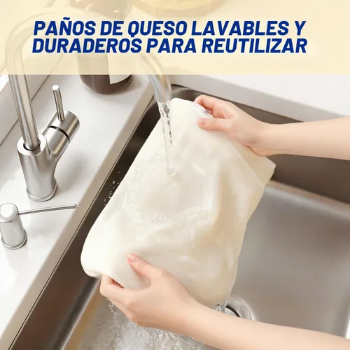 Vista 5 de 2 yardas de paño de queso reutilizable, grado 100, paño de queso para colar artesano, colador de tela de muselina 100% algodón sin blanquear