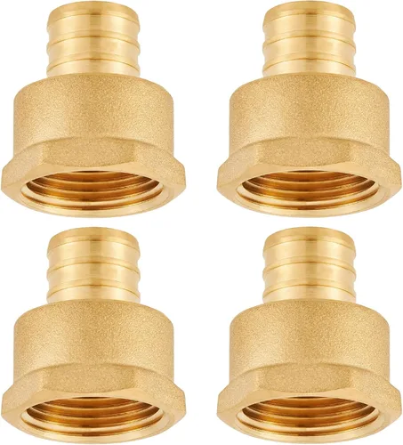Vista 8 de Accesorios Pex de latón sin plomo de 1/2 pulgada, adaptador hembra de 1/2 Pex, adaptador roscado hembra PEX 1/2 "x 1/2" NPT hembra, 1/2 pulgada Pex