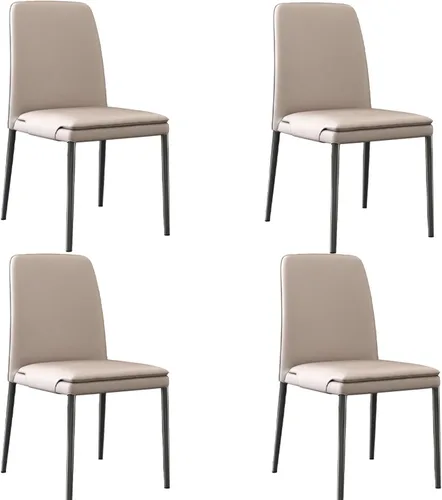 Vista 10 de Sillas de cocina de comedor, sillas de comedor con patas de metal, sala de estar, comedores apilables, silla de cocina, silla de comedor al aire