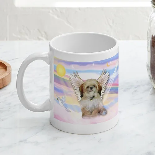Vista 5 de CafePress Angel Shih Tzu In Clouds Taza de café de cerámica de 11 oz (11.0 fl oz)