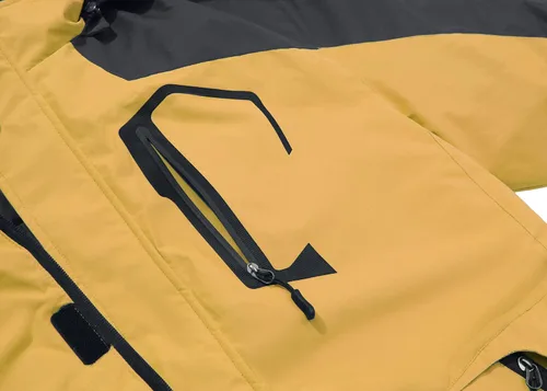 Vista 5 de Spmor Chaqueta de esquí impermeable con capucha para hombre, abrigo de snowboard para invierno, resistente al viento, para la nieve