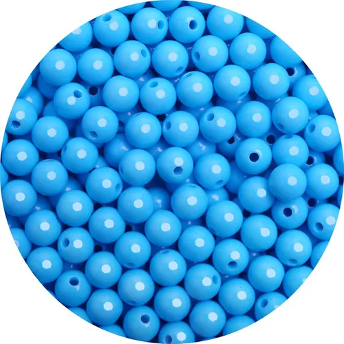 Vista 56 de BONNY BOXX 2000 piezas 4 mm cuentas redondas de acrílico de zafiro suave, bolas de plástico de chicle de burbujas, cuentas gruesas de bolas