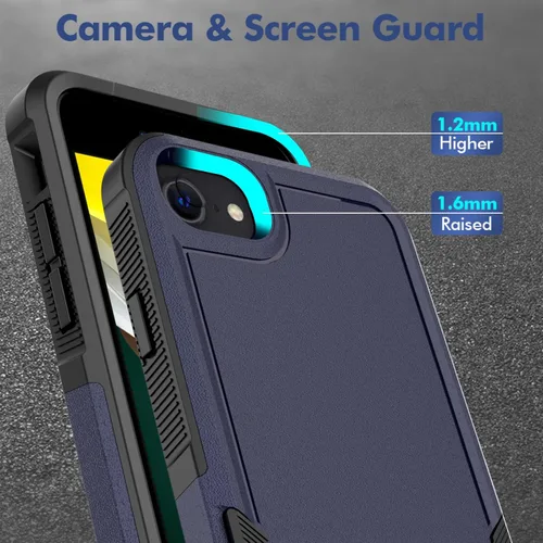 Vista 414 de Jeylly Funda para iPhone SE/Funda para iPhone 5S, Exterior de Plástico Duro que Absorbe Golpes + Interior de Silicona de Goma Defensor contra
