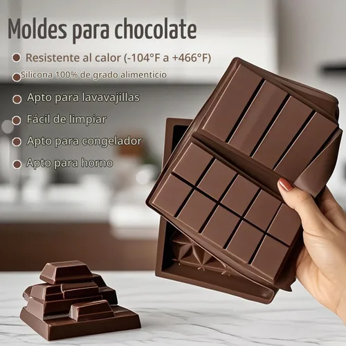 Vista 6 de La chat 2 paquetes de moldes de silicona para chocolate, molde antiadherente de grado alimenticio para hornear, dulces y mantequilla con diferentes