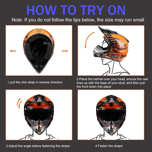 Vista 6 de Casco de motocross para niños, casco ATV juvenil aprobado por DOT, para 4 ruedas, motocross, BMX, MX, UTV, Go Kart, carreras, béisbol, incluye gafas