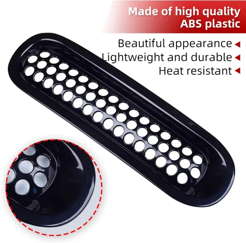 Vista 3 de AggAuto Insertos para Parrilla Compatibles con Jeep Wrangler JK JKU 2007 2008 2009 2010 2011 2012 2013 2014 2015 2016 2017, Accesorios de Cobertura
