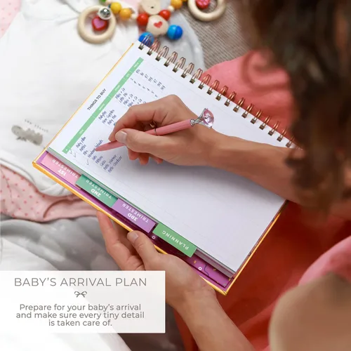 Vista 5 de Clever Fox Diario de embarazo y libro de recuerdos – Agenda de embarazo y cuaderno para futuras mamás – Recuerdo del bebé, regalo para madres