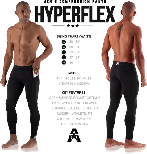 Vista 6 de Anthem Athletics Hyperflex Mens Compression Pants Compression Shorts Workout, Gym, Athletic Tights Leggings