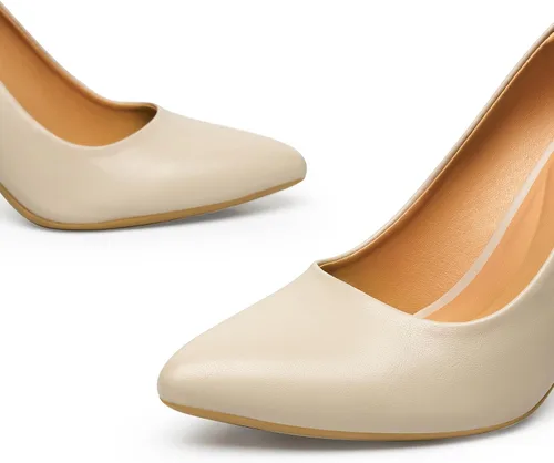 Vista 4 de Trary Zapatos de tacón alto para mujer, tacones negros, tacones dorados, color nude, rosa y rojo, tacones altos puntiagudos para mujer, tacones