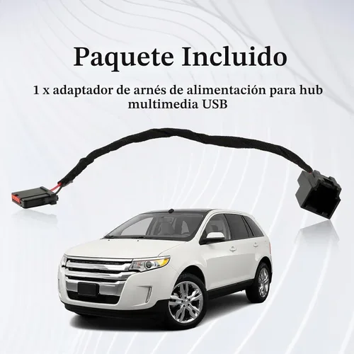 Vista 6 de Módulo Hub de Medios USB Caja Adaptador de Corriente Arnés de Cableado Compatible con Ford Sync 2 a SYNC 3 Actualización Retrofit (GEN1)