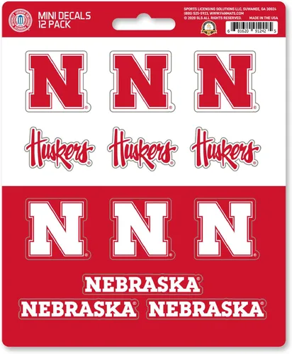 Vista 10 de FANMATS NCAA - Mini calcomanías unisex para adolescentes de la NCAA, paquete de 12