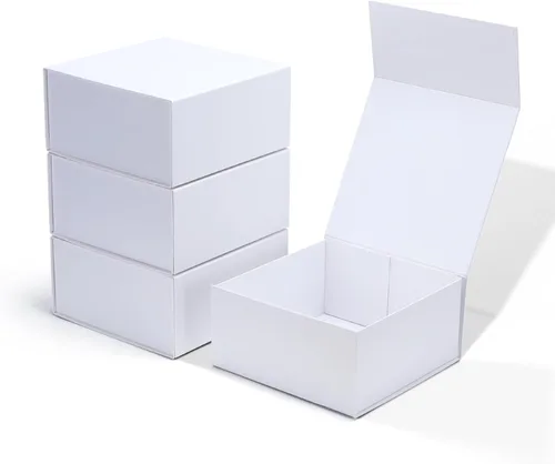 Vista 26 de Ditwis Caja de regalo de 12x9x4 pulgadas con tapa de cierre magnético, caja magnética negra y dorada para boda, propuesta de padrinos y damas