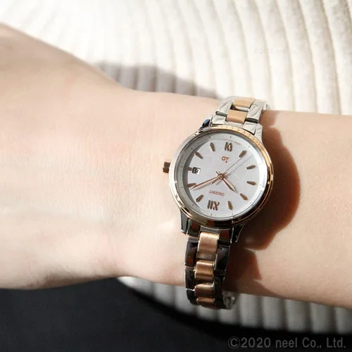 Vista 3 de Orient RN-WG0415A iO Ladies Metal Natural & Plain Solar Reloj Enviado desde Japón, Moderno
