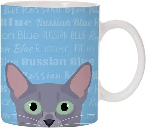 Vista 6 de Adorable diseño de raza de gato taza de café de cerámica de 11 oz (abisinio)