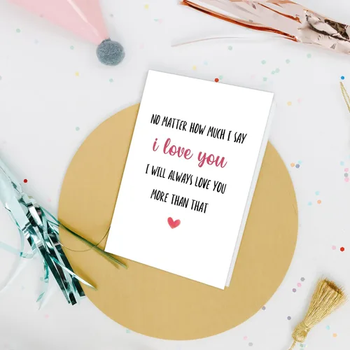 Vista 4 de Nchigedy Tarjeta romántica del día de San Valentín para novio, novia, marido, esposa, dulce tarjeta de aniversario para él y ella, tarjeta de amor