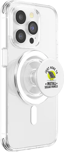 Vista 3 de Solar Panel Installer Technician Men Renewable Energy Power PopSockets MagSafe PopGrip for iPhone