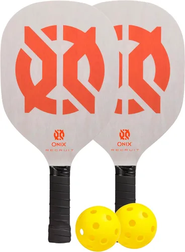 Vista 13 de Recruit by Onix - Juego de iniciación de pickleball - Incluye dos paletas de madera de álamo y dos bolas amarillas