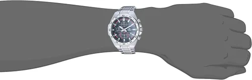Vista 2 de Casio Edifice Reloj de cuarzo de acero inoxidable con correa de acero inoxidable, plateado, 26 (Modelo EFR-564D-1AVCR)